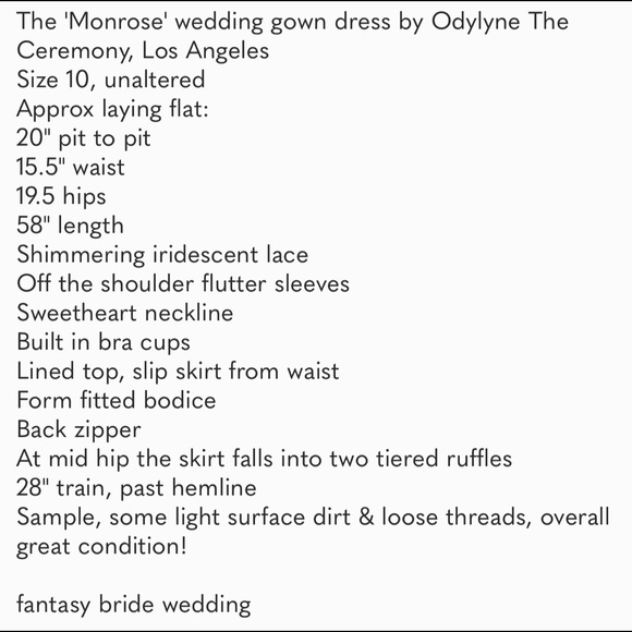 Odylyne The Ceremony Monrose Wedding Dress Gown - Picture 16 of 16